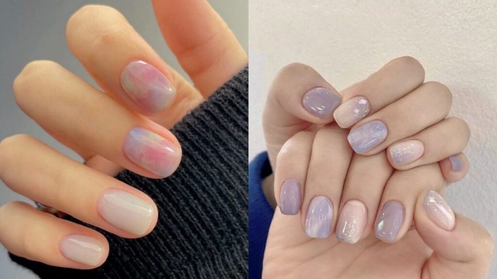 Marble nails for short nail designs for summer 2026