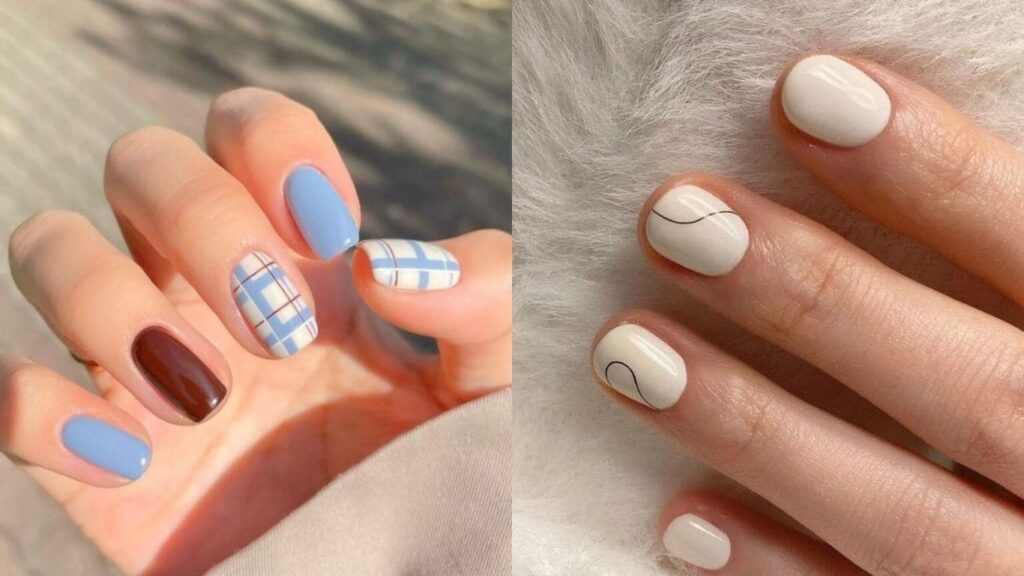 Minimal graphic short nail designs for summer 2026