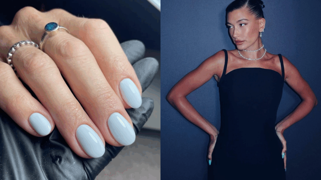Blue nail polish color