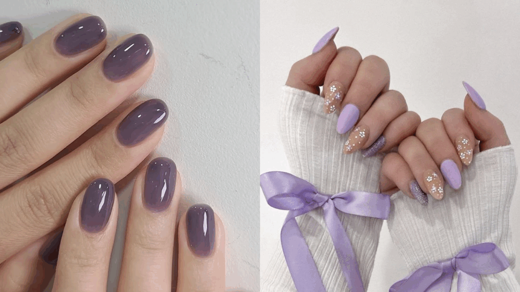Purple nail polish color