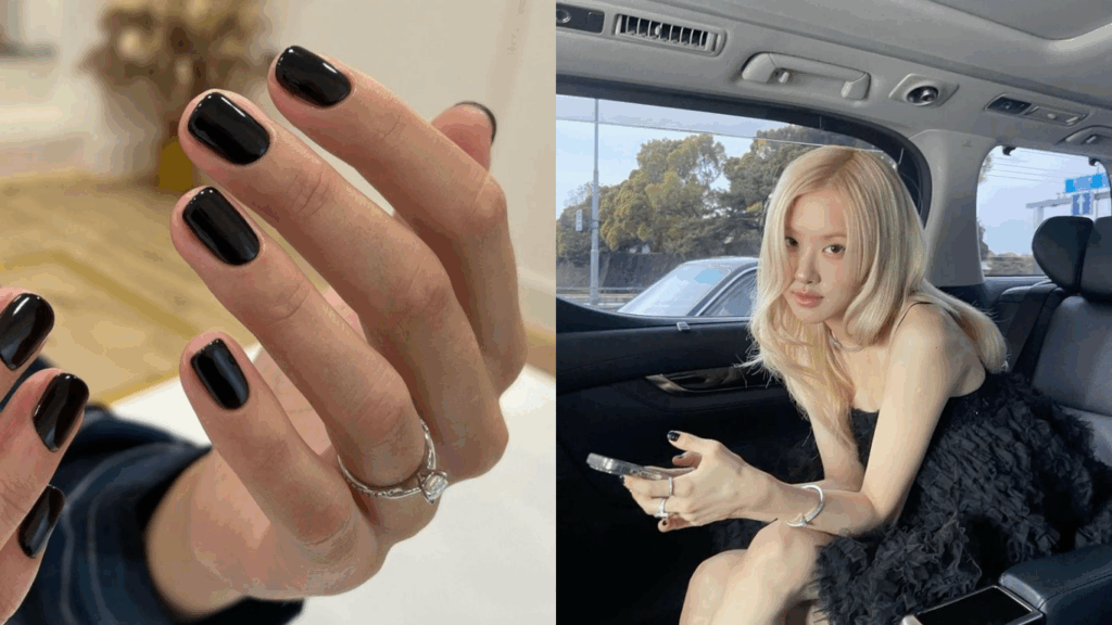 Black nail polish color