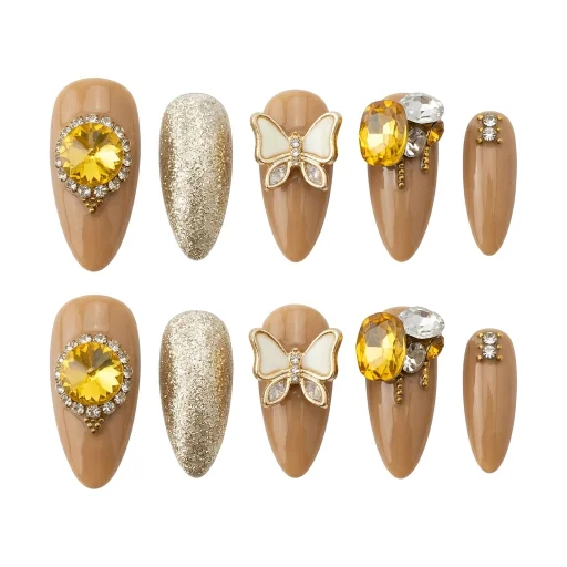 Press-on Nails Wholesale $11.90 Amber Luxe by Yabe Vietnam