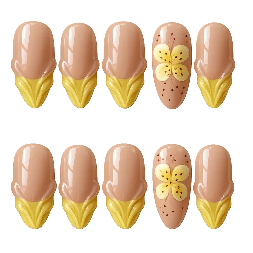 Press-on Nails Wholesale $6.90 Amber Petals by Yabe Vietnam