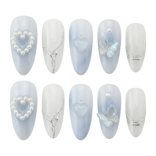 Press-on Nails Wholesale $6.90 Azure Harmony by Yabe Vietnam