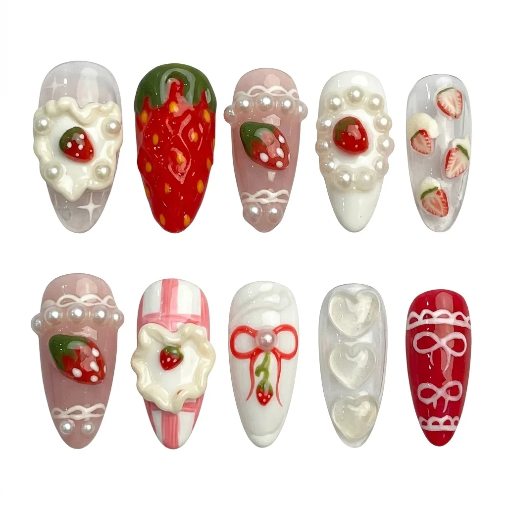 Press-on Nails Wholesale $11.90 Berry Delight by Yabe Vietnam