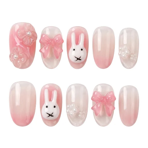 Press-on Nails Wholesale $11.90 Blossom Bunny by Yabe Vietnam