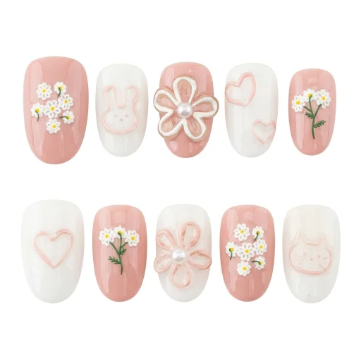 Press-on Nails Wholesale $6.90 Blossom Charm by Yabe Vietnam