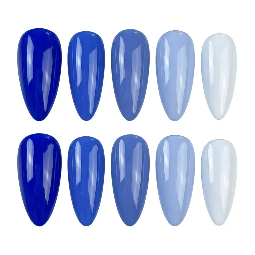 Press-on Nails Wholesale $1.90 Blue Elegance by Yabe Vietnam