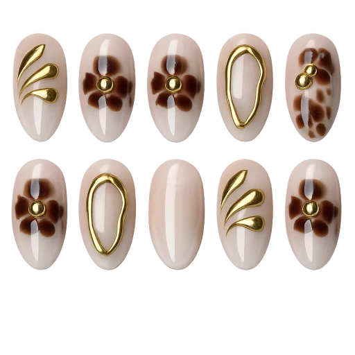 Press-on Nails Wholesale $11.90 Bronze Petalscape by Yabe Vietnam