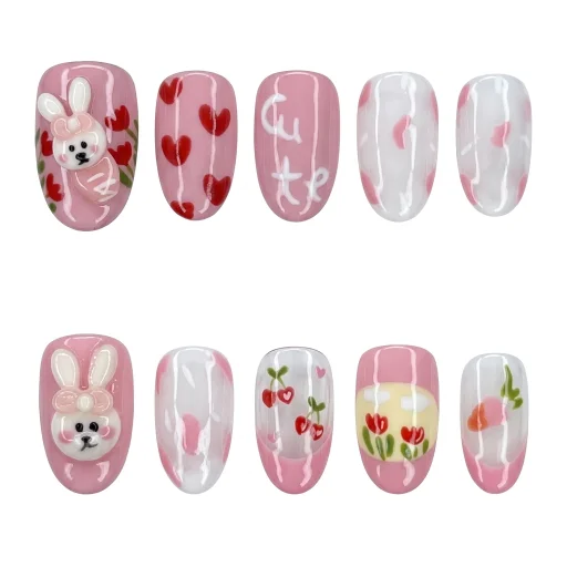 Press-on Nails Wholesale $11.90 Bunny Bliss by Yabe Vietnam