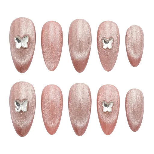 Press-on Nails Wholesale $3.90 Butterfly Glitz by Yabe Vietnam