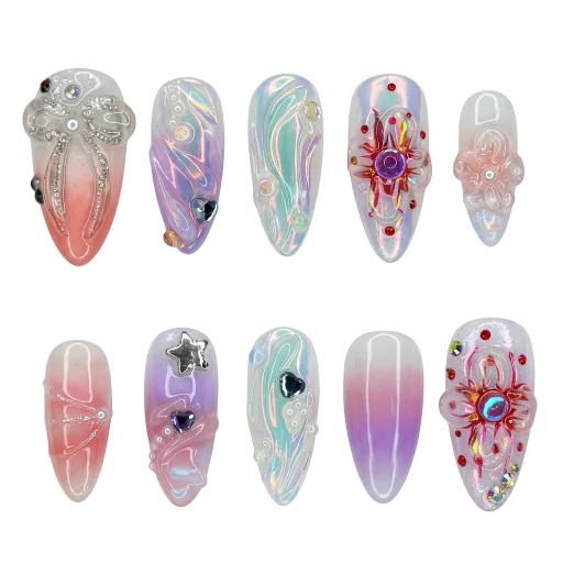 Press-on Nails Wholesale $14.90 Celestial Glow by Yabe Vietnam