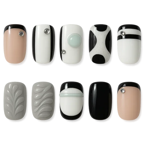 Press-on Nails Wholesale $11.90 Chic Contrast by Yabe Vietnam