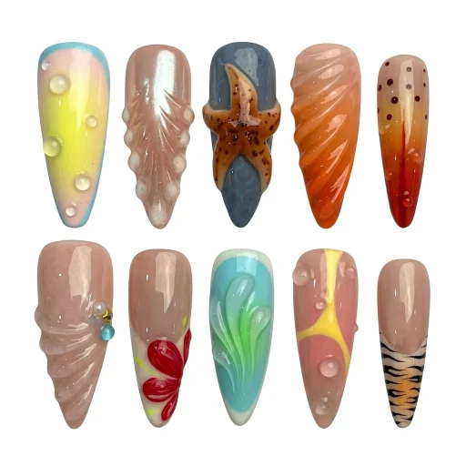 Press-on Nails Wholesale $14.90 Coral Dusk by Yabe Vietnam