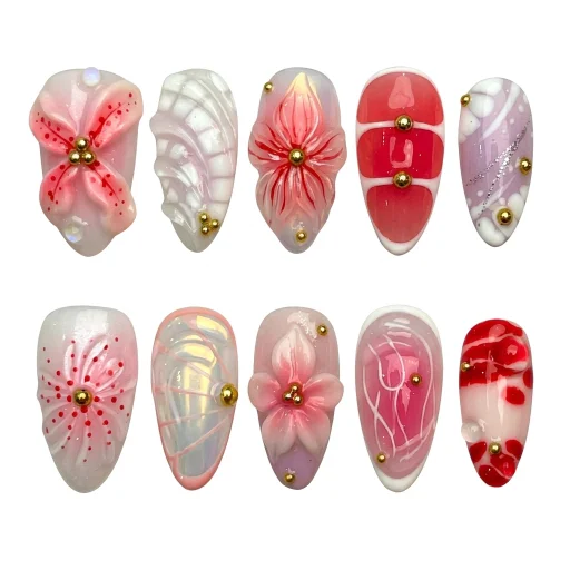Press-on Nails Wholesale $14.90 Coral Whisper by Yabe Vietnam