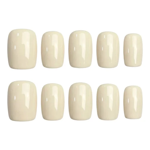 Press-on Nails Wholesale $1.90 Cream Elegance by Yabe Vietnam