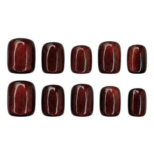 Press-on Nails Wholesale $1.90 Crimson Glimmer by Yabe Vietnam