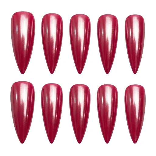 Press-on Nails Wholesale $1.90 Crimson Satin by Yabe Vietnam