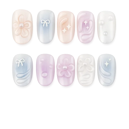 Press-on Nails Wholesale $11.90 Dreamy Petals by Yabe Vietnam