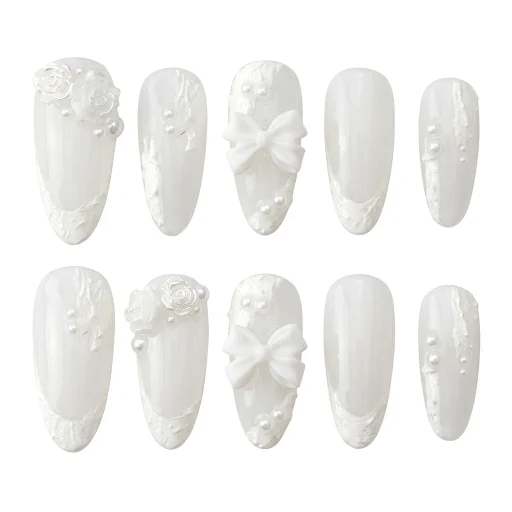 Press-on Nails Wholesale $6.90 Elegant Pearl by Yabe Vietnam