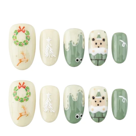 Press-on Nails Wholesale $6.90 Festive Charm by Yabe Vietnam