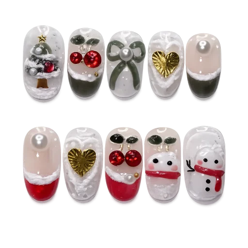 Press-on Nails Wholesale $11.90 Festive Cheer by Yabe Vietnam