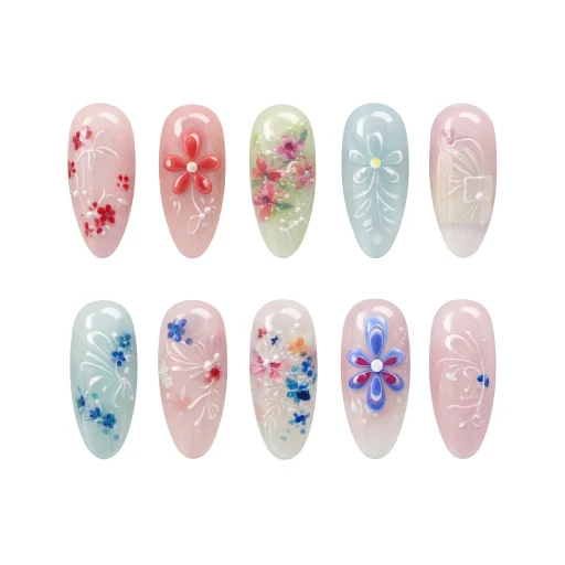 Press-on Nails Wholesale $14.90 Floral Bliss by Yabe Vietnam