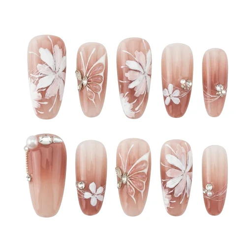 Press-on Nails Wholesale $11.90 Floral Reverie by Yabe Vietnam