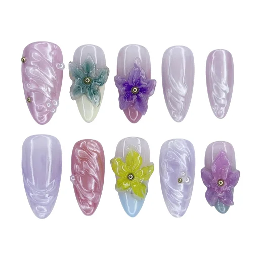 Press-on Nails Wholesale $11.90 Floral Rhapsody by Yabe Vietnam