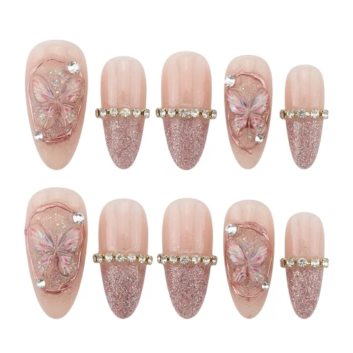 Press-on Nails Wholesale $6.90 Flutter Elegance by Yabe Vietnam