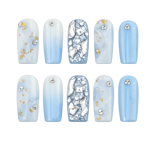Press-on Nails Wholesale $6.90 Frosted Elegance by Yabe Vietnam