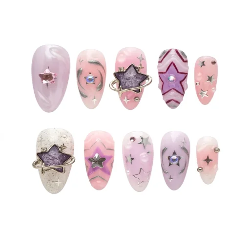 Press-on Nails Wholesale $11.90 Galactic Glamour by Yabe Vietnam