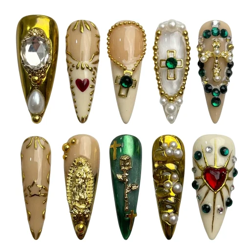 Press-on Nails Wholesale $14.90 Gilded Aura by Yabe Vietnam