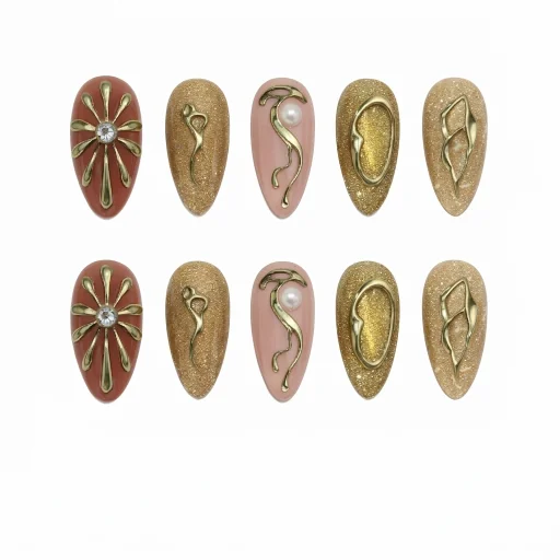 Press-on Nails Wholesale $11.90 Gilded Grace by Yabe Vietnam