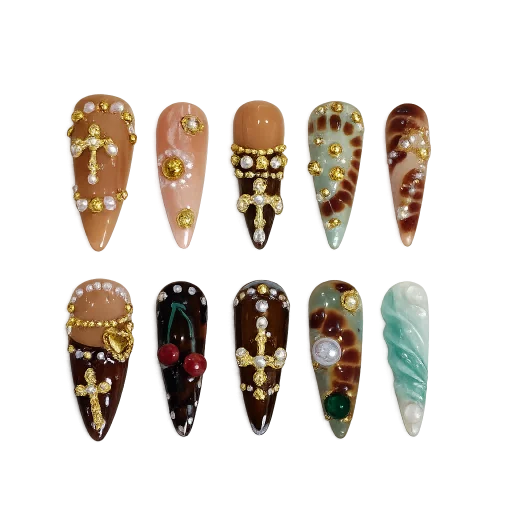 Press-on Nails Wholesale $14.90 Gilded Twilight by Yabe Vietnam