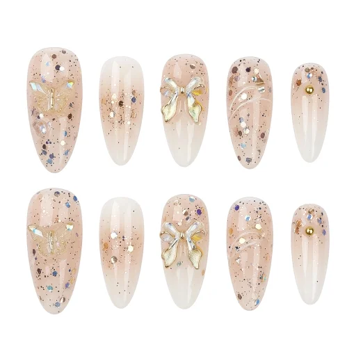 Press-on Nails Wholesale $6.90 Glam Bow by Yabe Vietnam