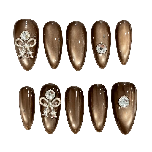 Press-on Nails Wholesale $3.90 Glam Bronze by Yabe Vietnam