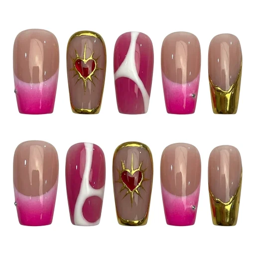 Press-on Nails Wholesale $11.90 Glam Heart by Yabe Vietnam
