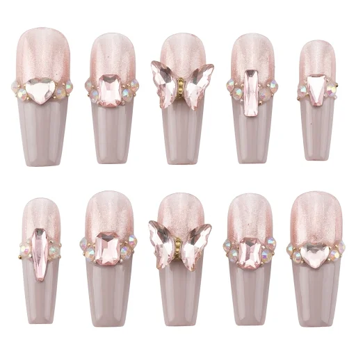 Press-on Nails Wholesale $11.90 Glamour Blossom by Yabe Vietnam