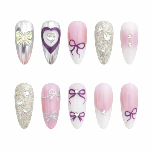Press-on Nails Wholesale $6.90 Glamour Charm by Yabe Vietnam