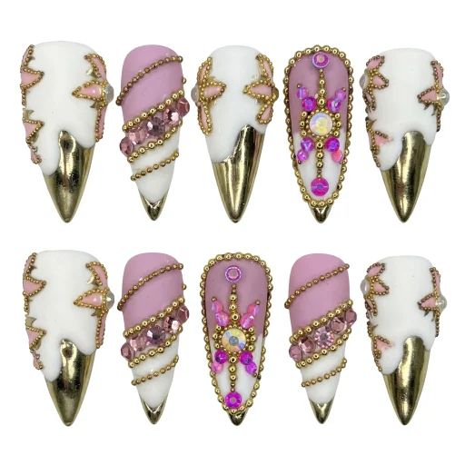Press-on Nails Wholesale $14.90 Glamour Gleam by Yabe Vietnam