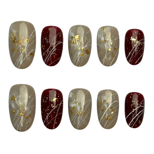 Press-on Nails Wholesale $6.90 Glamour Gold by Yabe Vietnam