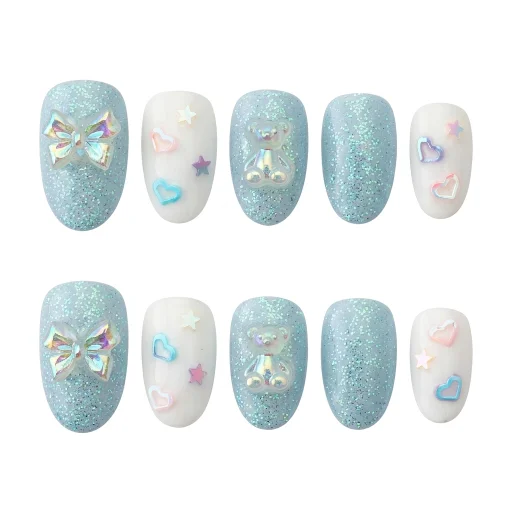 Press-on Nails Wholesale $6.90 Gleaming Charm by Yabe Vietnam