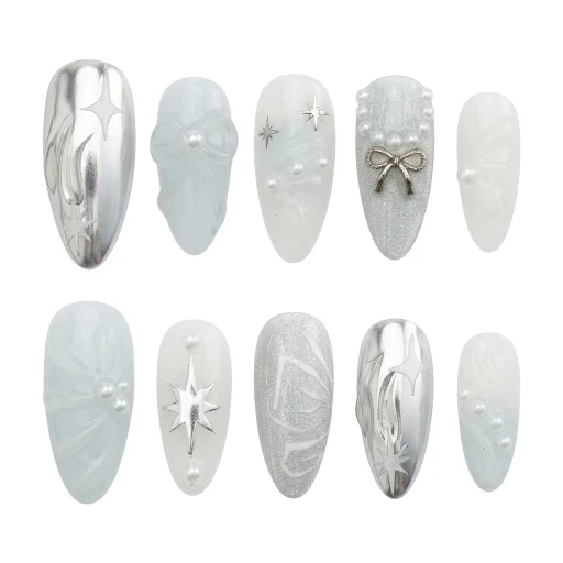 Press-on Nails Wholesale $6.90 Glistening Elegance by Yabe Vietnam