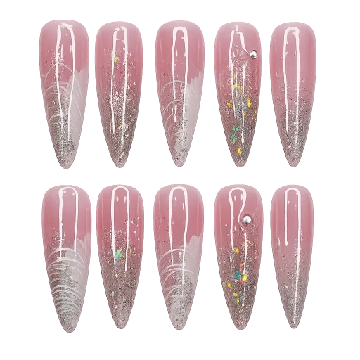 Press-on Nails Wholesale $6.90 Glitter Whirl by Yabe Vietnam