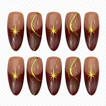 Press-on Nails Wholesale $11.90 Golden Glow by Yabe Vietnam