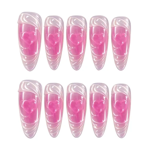 Press-on Nails Wholesale $11.90 Heart Glow by Yabe Vietnam