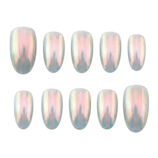 Press-on Nails Wholesale $1.90 Iridescent Glow by Yabe Vietnam