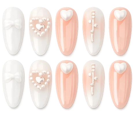 Press-on Nails Wholesale $6.90 Ivory Enchantment by Yabe Vietnam