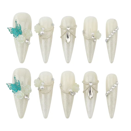 Press-on Nails Wholesale $6.90 Ivory Radiance by Yabe Vietnam